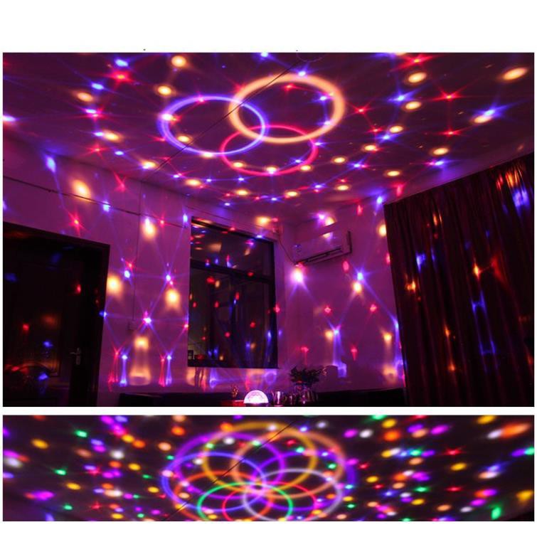 Đèn cảm biến nháy theo nhạc xoay 360 độ để trang trí sân khấu, phòng hát karaoke sàn bar
