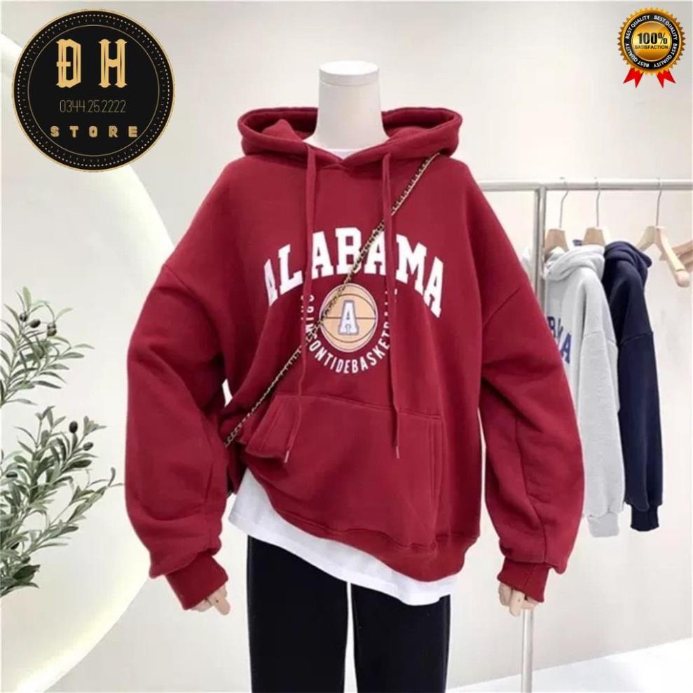 (Mẫu Mới 2021) Áo Hoodie In Chữ ALBAMA Có Mũ Nam Nữ Chất Nỉ Bông Dày Dặn Form Rộng Unisex- Áo Nỉ Nam Nữ Ulzzang | BigBuy360 - bigbuy360.vn