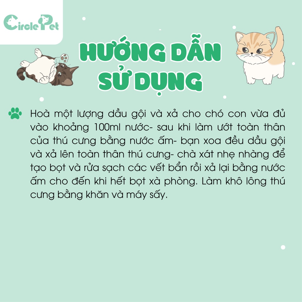 Dầu Gội Cho Chó Budle Ecoland Shampoo and Rinse for Puppy Lưu Hương Thơm Mát 500ml - Circle Pet