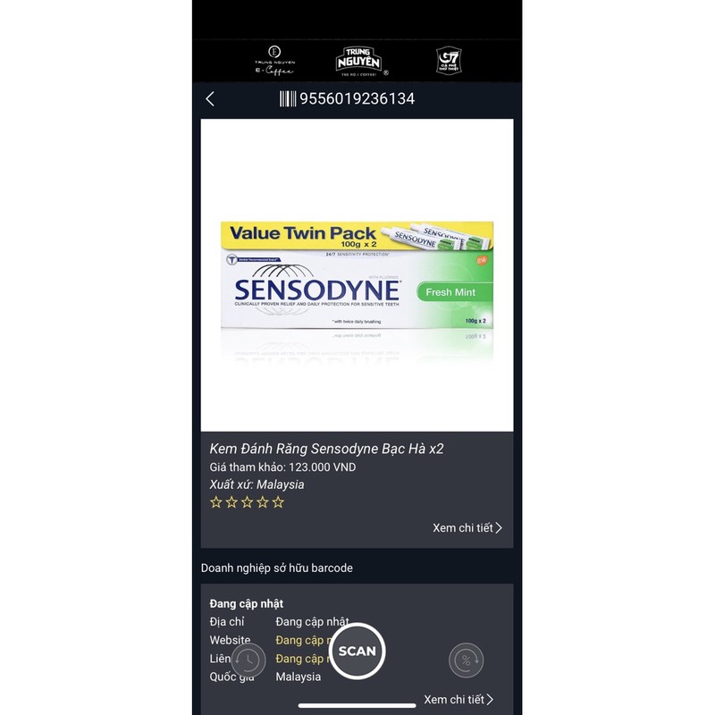 Kem Đánh Răng SENSODYNE Fresh Mint 100g ( hộp 2 tuýt )