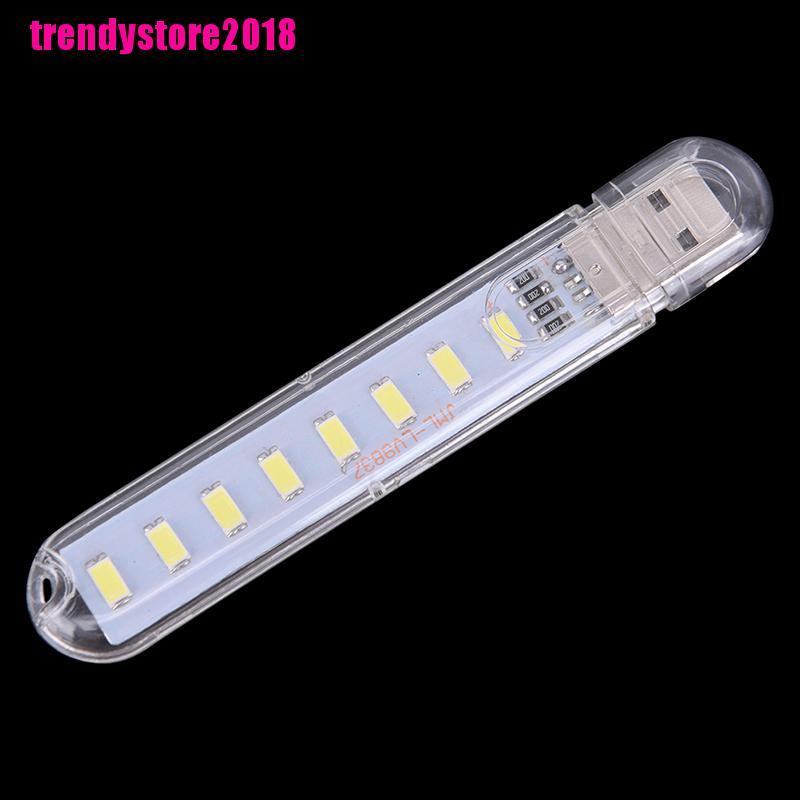 Đèn LED USB 5V 8 Bóng Di Động Cho Máy Tính