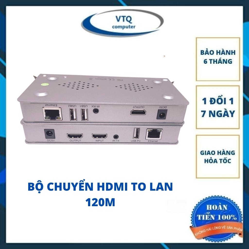 Bộ kéo dài HDMI qua Lan 120m, 200m có cổng USB hỗ trợ 4k, HDMI to LAN 120m 4K