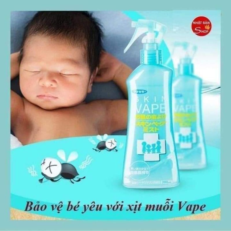 Xịt Chống Muỗi Cho Bé Skin Vape Nhật Bản 200ml Đuổi Muỗi và Côn Trùng Rất Hiệu Quả