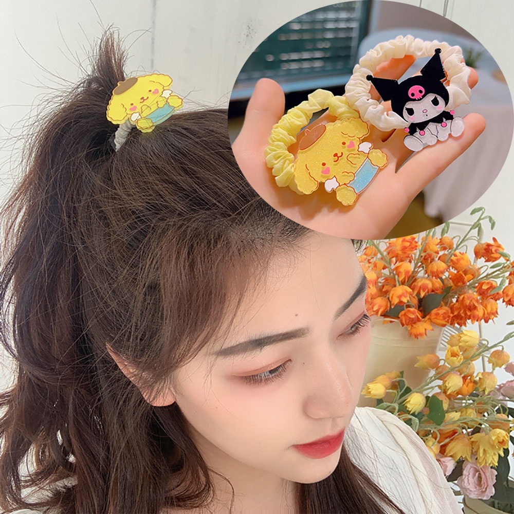 01 Dây thun cột tóc mặt hoạt hình nhiều mẫu xinh xắn DTOnline M88