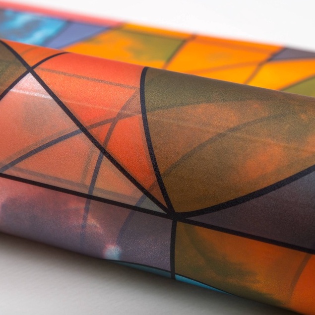 Giấy Dán Kính Hoa Văn Trang Trí Nhà Ở, Nhà Tắm Có Sẵn Keo - Cá Cảnh Độc Đáo A09, Khổ Rộng 90cm