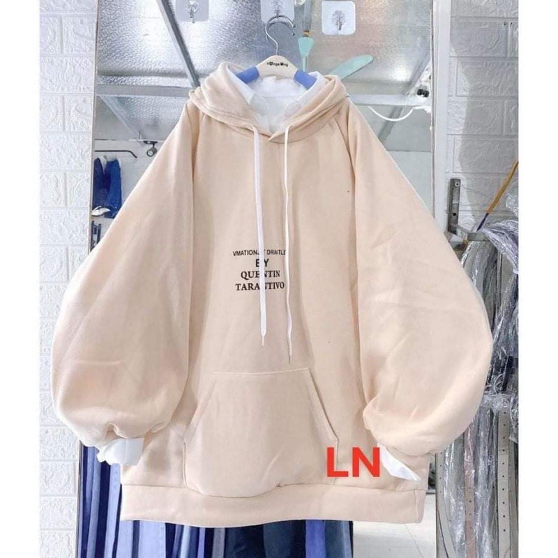 Áo hoodie bốn dòng chữ nhỏ , áo chất nỉ ấm, không xù, áo thu đông mặc được cả nam và nữ - AD