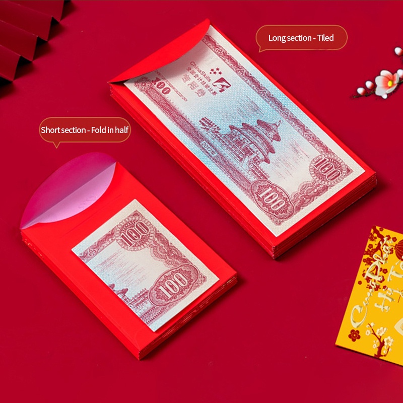 Bộ 1 / 6 Bao Lì Xì Đỏ May Mắn 2023 Họa Tiết Hoạt Hình Sáng Tạo