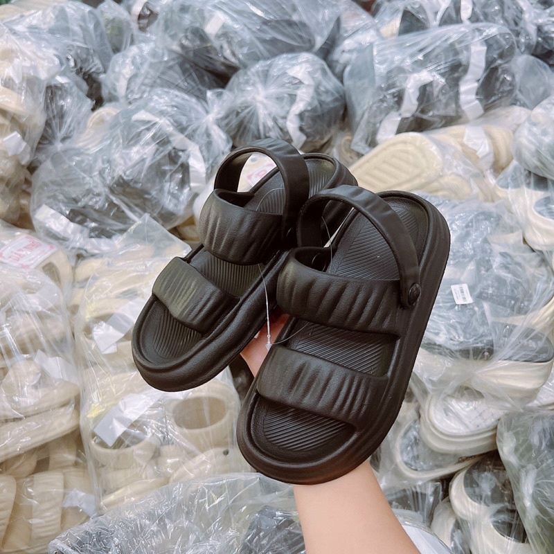 Dép Nữ  Dép Sandal Nhún Quai Hậu , Sandal học sinh Quai Nhún Đế cao 4cm Siêu Kute cực đáng yêu
