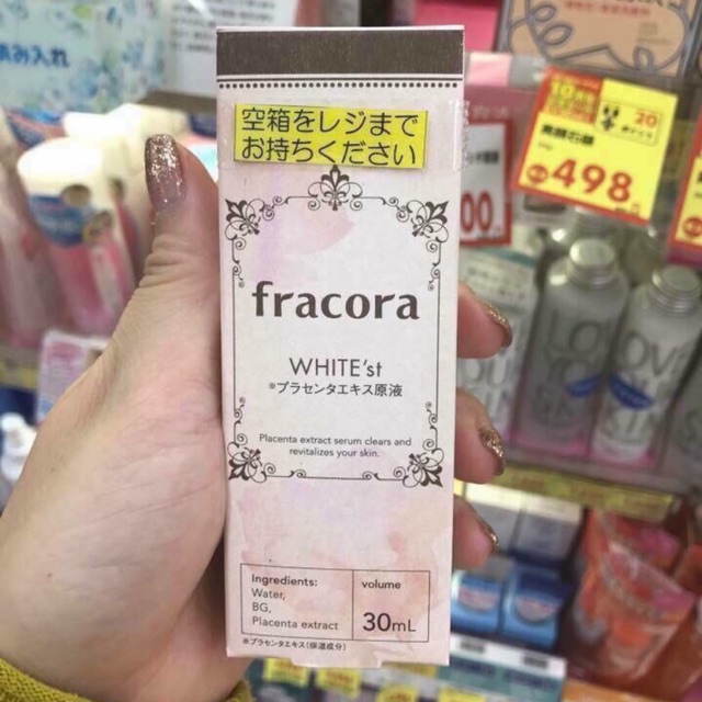 Serum Nhau Thai Heo sáng da mờ nám Fracora Nhật Bản