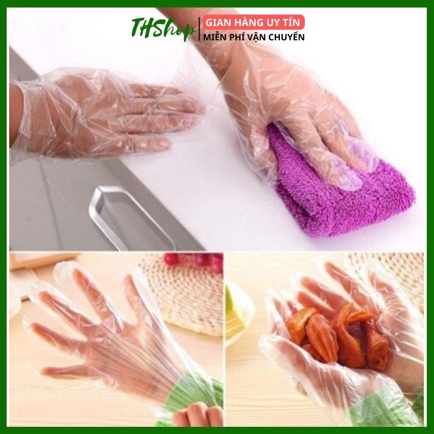 Bao Tay Nilon Dùng 1 Lần Set 100 Găng Tay Dùng 1 Lần Tiện Ích - THShop