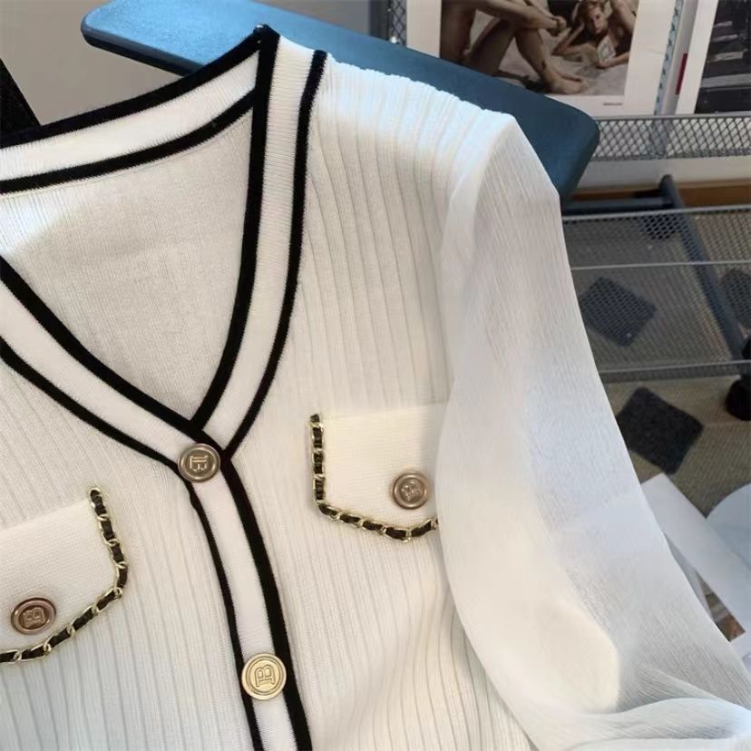 Áo Sơ Mi Chiffon Tay Dài Cổ Chữ v Thời Trang Mùa Thu Phong Cách Mới Cho Nữ