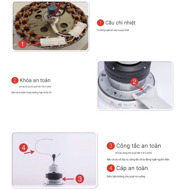 Quạt trần 5 cánh C56-RW5 Mitsubishi bảo hành chính hãng