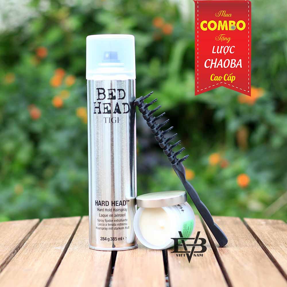 COMBO Sáp vuốt tóc Hanz De Fuko Claymation 56g + Gôm xịt tóc Tigi Bed Head + Tặng lược tạo kiểu cao cấp