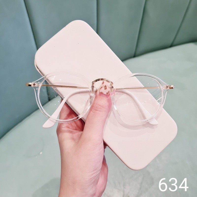 Mắt Kính Gọng Cận Kim Loại Form Tròn 547 Mắt Mèo Dễ Thương