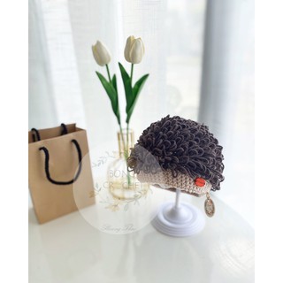 Mũ len tóc xoăn 🧸 cho bé trai 🧶
