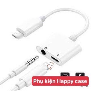 ( BH 3 THÁNG)Jack chuyển đổi 2 cổng vừa sạc vừa cắm tai nghe cho ip,cổng chuyển đổi 2 in1,có hộp,có mic