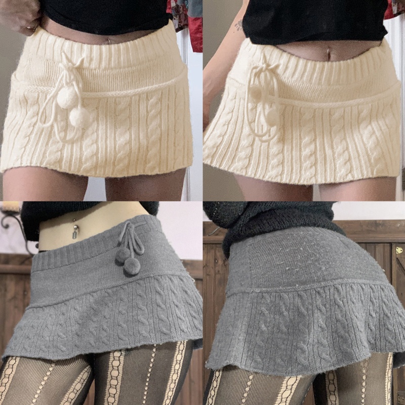 Chân Váy Chữ A Lưng Thấp Đan Dây Gợi Cảm Cho Nữ