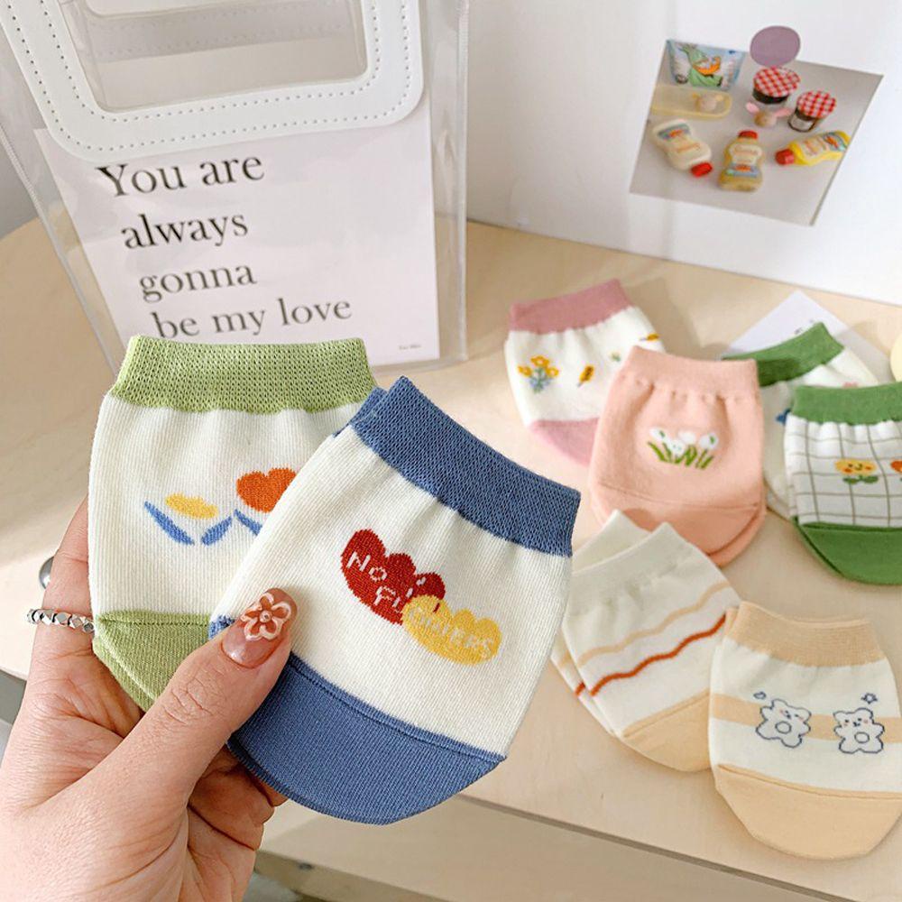 Đôi Vớ Bằng Vải Cotton Thoáng Khí In Hình Gấu Hoạt Hình Dành Cho Nữ