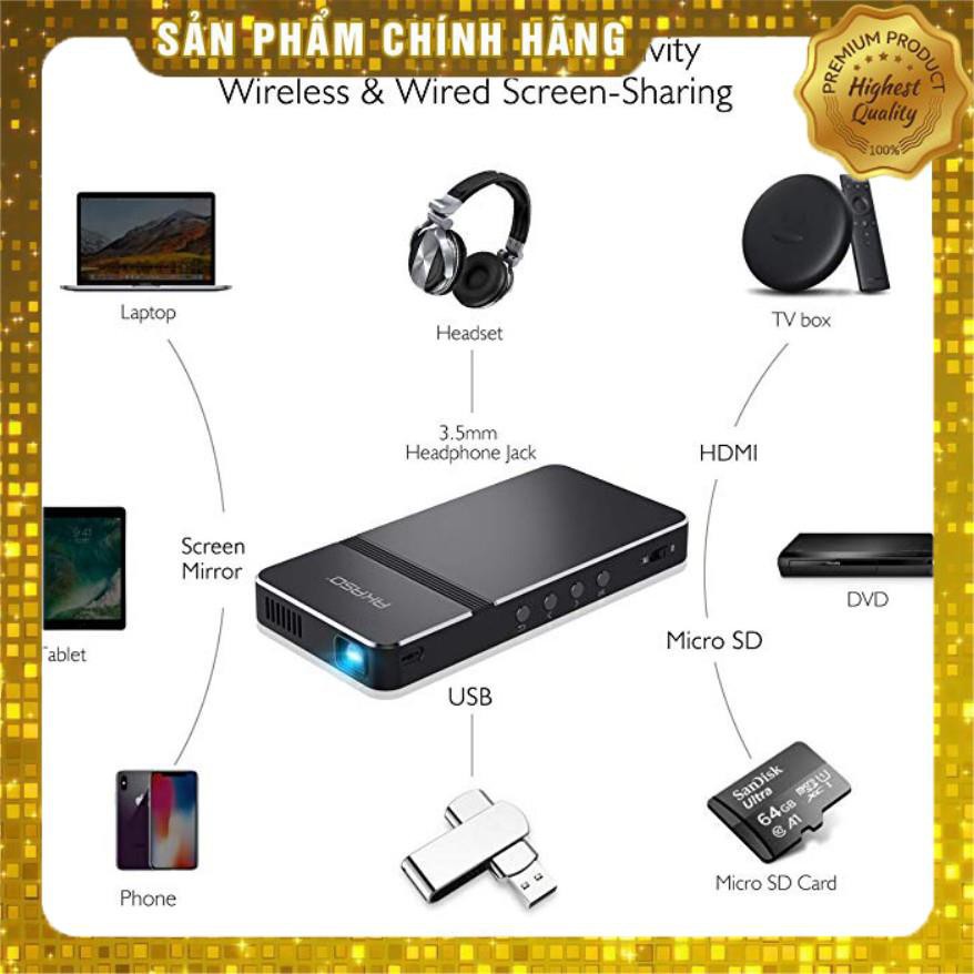 Máy chiếu mini cầm tay Pico Projector AKASO Mini Portable 1080p HD DLP LED 50 ANSI Lumens WiFi