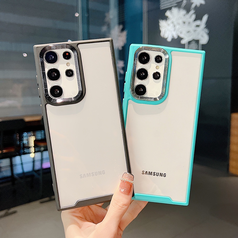 Ôp Điện Thoại Kim Loại Bảo Vệ camera Màu Sắc Ngọt Ngào Cho samsung galaxy a13 a23 a33 a53 5g a12 a52 s21fe s22 ultra plus Ốp