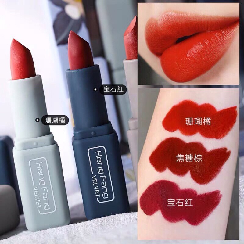 Sét 3 son sáp Heng Fang velvet siêu xinh | BigBuy360 - bigbuy360.vn