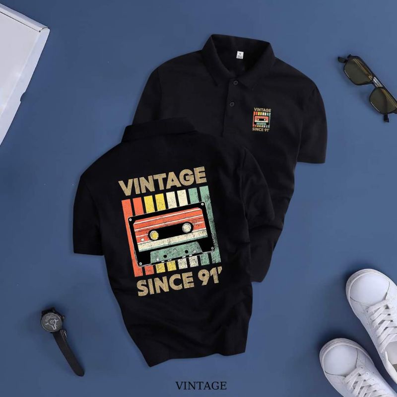 Áo Polo Nam Vintage 1991 Since Chất Vải Cá Sấu Mềm Mịn Thoáng Mát Thấm Hút Mồ Hôi HIGHX PL08