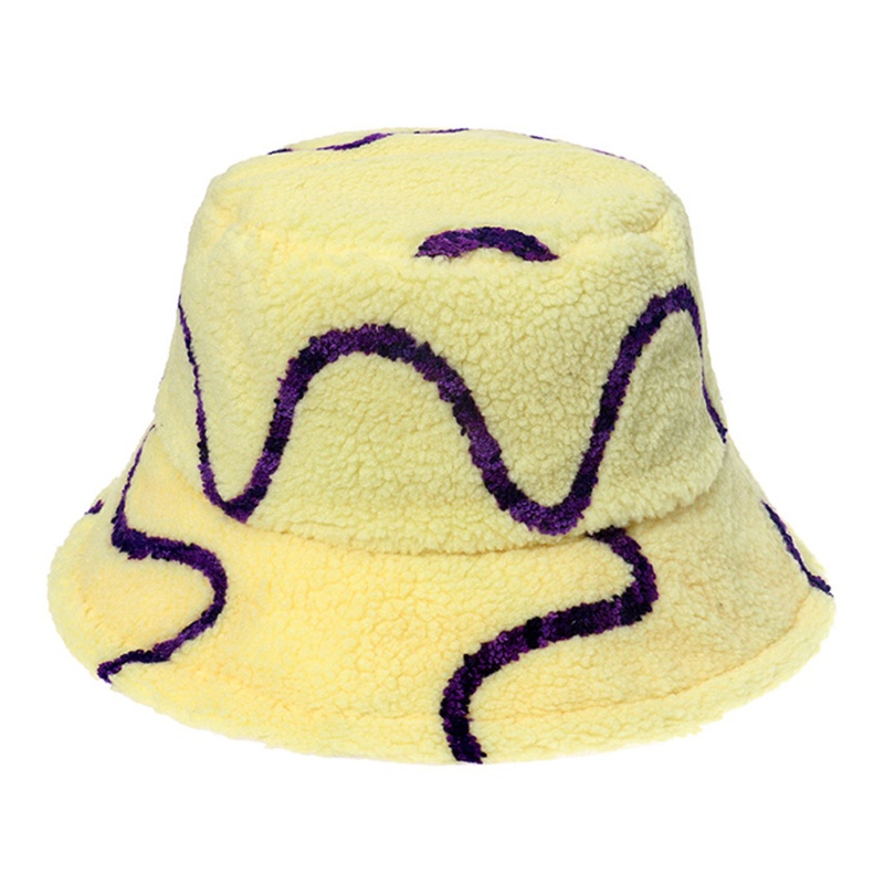 Mũ Bucket Chất Liệu Lông Cừu Nhân Tạo Dễ Thương Xinh Xắn Thời Trang Mùa Đông Cho Nữ