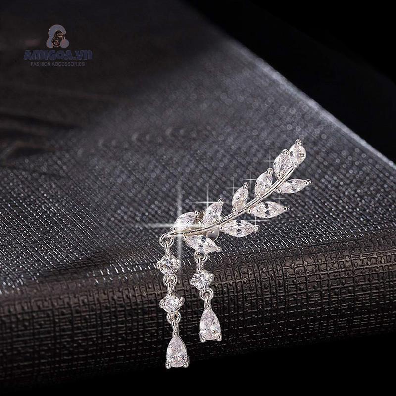 Khuyên Tai Tua Rua Bằng Nhựa Resin Hình Chiếc Lá