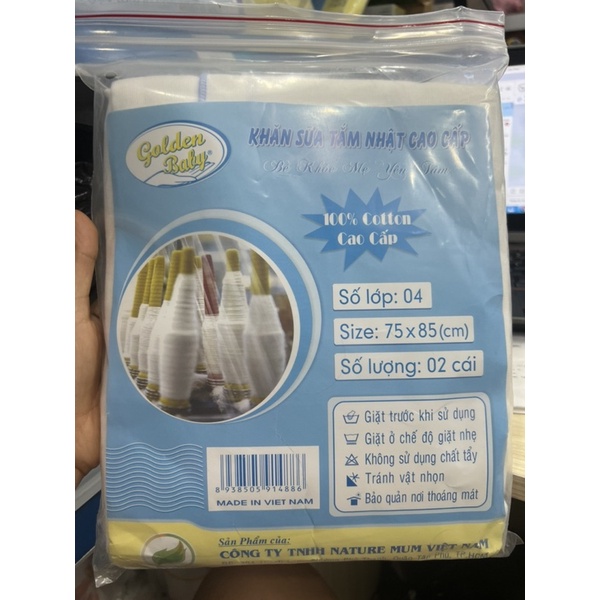 Khăn tắm gạt Nhật 4 lớp set 2 cái