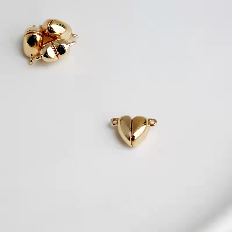 Khóa Nam Châm Hình Trái Tim 14K Màu Xanh Dương Độc Đáo