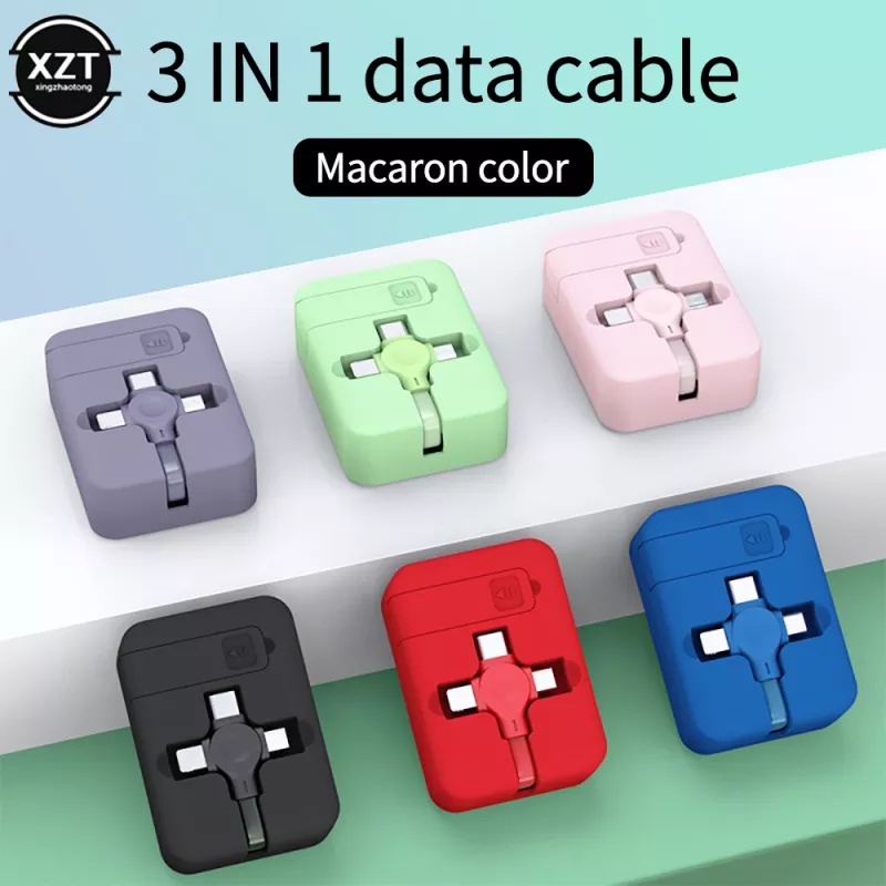 Cáp Sạc 2 Trong 1 Cổng USB Type C / Micro USB 4 Trong 1 Cho iPhone 13 12 11 Pro Max