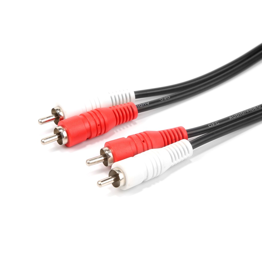Cáp Chuyển Đổi Âm Thanh Hình Ảnh Đầu Đực 1.2M/3M/5M/10M】2 RCA Sang 2 Đầu RCA
