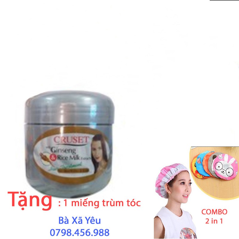 Kem ủ tóc nhân sâm + Hộp nhỏ 60ml + 1 Trùm Tóc