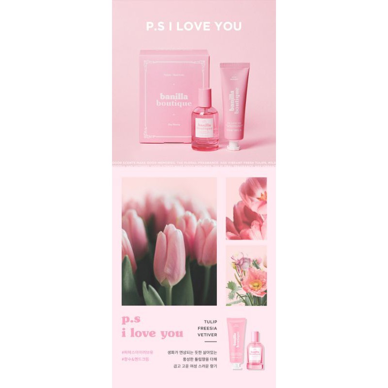 Set nước hoa Vanilla Boutique P/s I Love You EDT và kem dưỡng da tay của Ma:nyo Factory | BigBuy360 - bigbuy360.vn