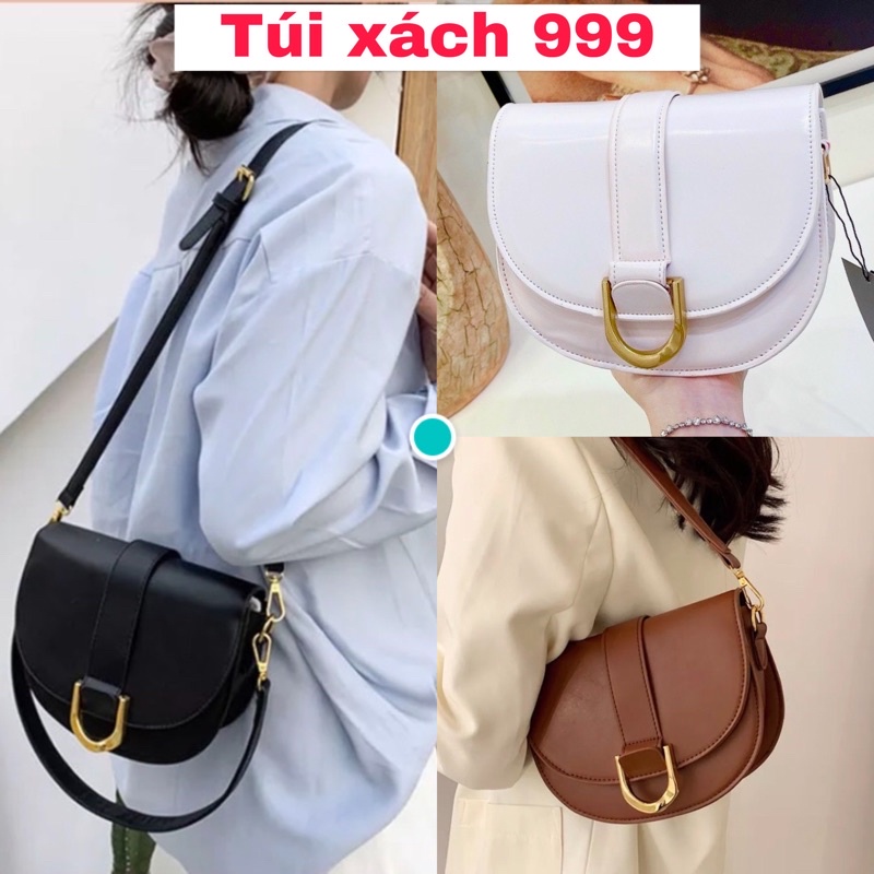 Túi xách charles and kieth móng ngựa dáng thuyền kẹp nách đeo vai size 21cm hàng lót da đỏ xuất dư