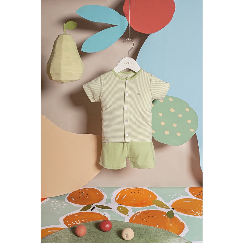 Quần áo cho bé gái, bé trai Nous chất peptit năm 2022 size 12M-24M, Bộ quần áo cho bé trai, bé gái cài thẳng, cài chéo