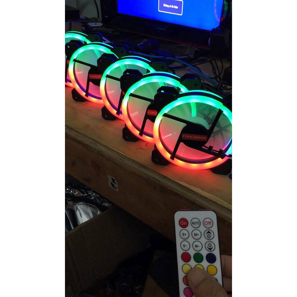 [NAMPC]Fan led RGB Coolmoon V1(V2), có hub remote