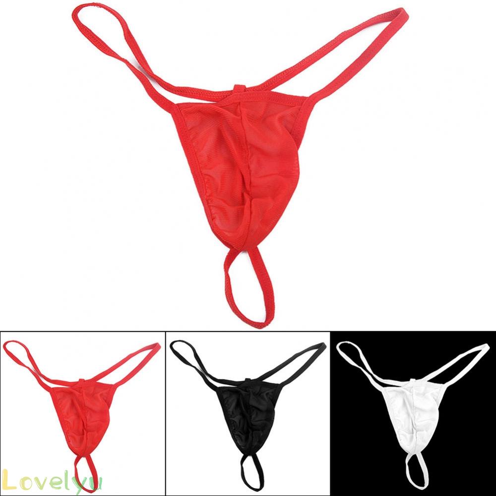 ◀READY▶3pcs male sexy underwear Men G-string Thongs Mesh Underwear T-back Briefs Bikini Underpants Spandex# Good Quality