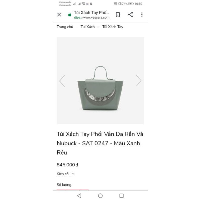 TÚI VASCARA CỠ TRUNG MẪU MỚI 2020