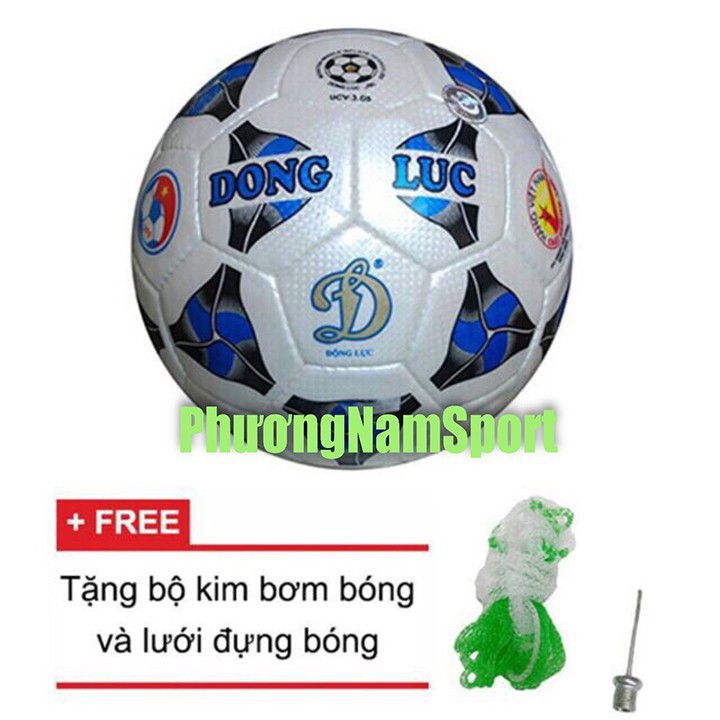 Quả bóng đá cơ bắp động lực UCV 3.05 số 5 kèm kim bơm bóng và túi lưới đựng bóng