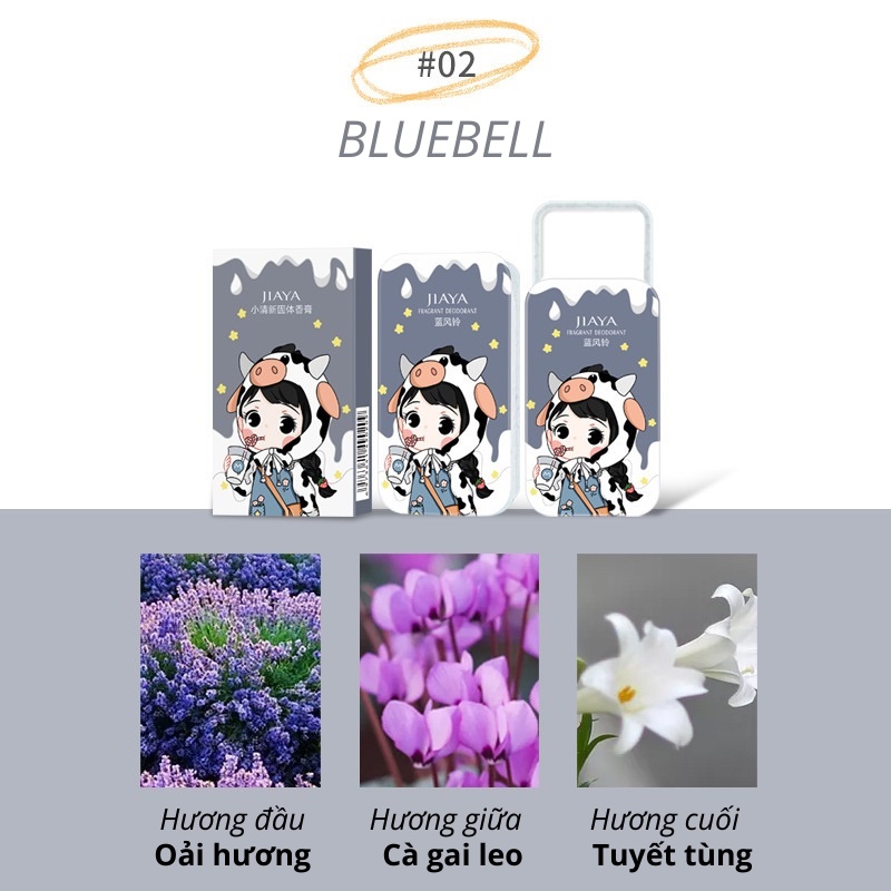 Set 4 hộp nước hoa khô nữ chính hãng thơm lâu dạng sáp tạo hình cô bé cực cute cùng hộp quà tặng cực đẹp - Diki Store