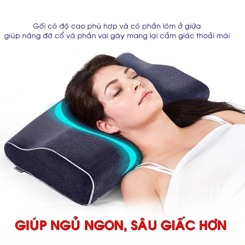 GỐI CAO SU NON ĐỊNH HÌNH CỔ CAO CẤP BÁN CHẠY SỐ 1 NHẬT BẢN