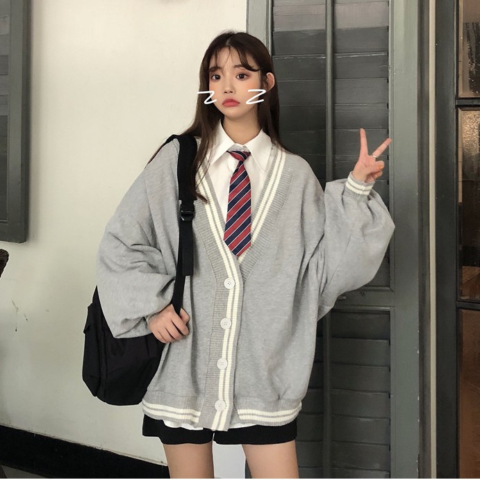 Áo khoác len nữ tay dài thu đông Emilyshop ulzzang