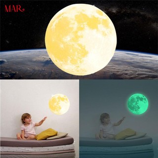 Hình Dán Đề Can Hình Mặt Trăng 3D Phát Sáng