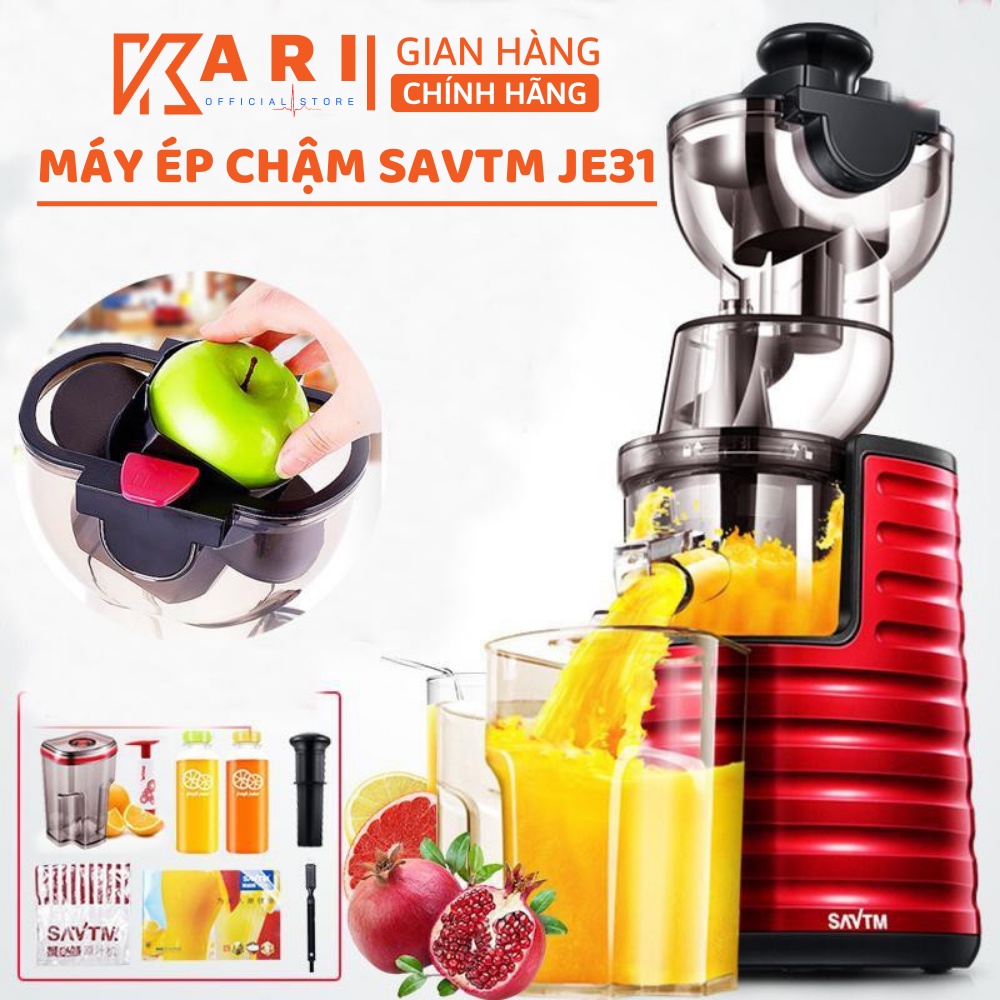 Máy Ép Chậm SAVTM JE31 Ép Chậm Rau Củ Quả, Giữ Nguyên Chất Dinh Dưỡng