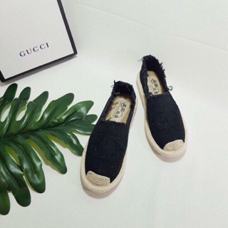 Giày slip on nữ đế cói