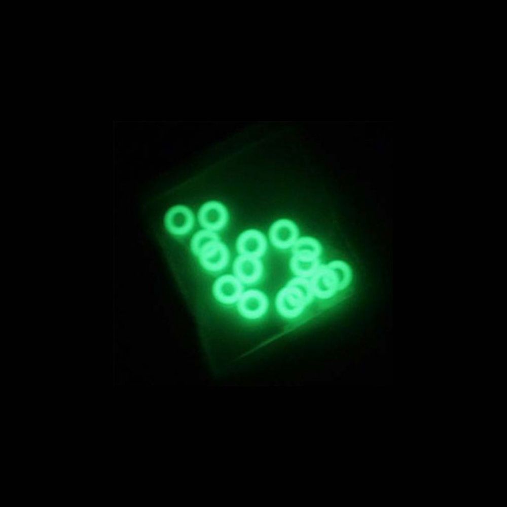 MYRON 10/20pcs Multi-functional Tent Nail Ring Night Light Tents Accessories Fishing Rod Rings Silicone O-shaped Fluorescent Luminous Outdoor Camping