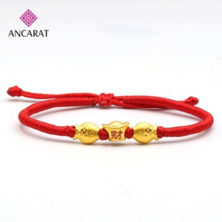 Vòng tay handmade cá chép béo phối nén vàng tài lộc - ancarat - c0091