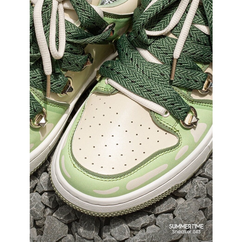 Maden Giày Thể Thao Mũi Tròn Đế Dày Thoáng Khí Thoải Mái Màu Xanh matcha Thời Trang Mùa Hè 2022 Mới Cho Nam
