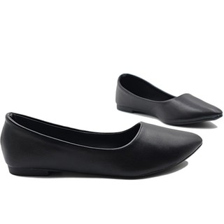 Giày búp bê nữ black basic thời trang